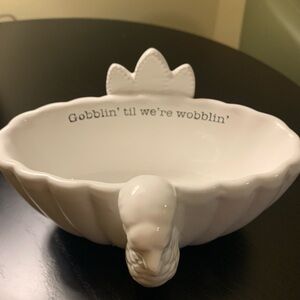 Mud Pie White Ceramic Bowl